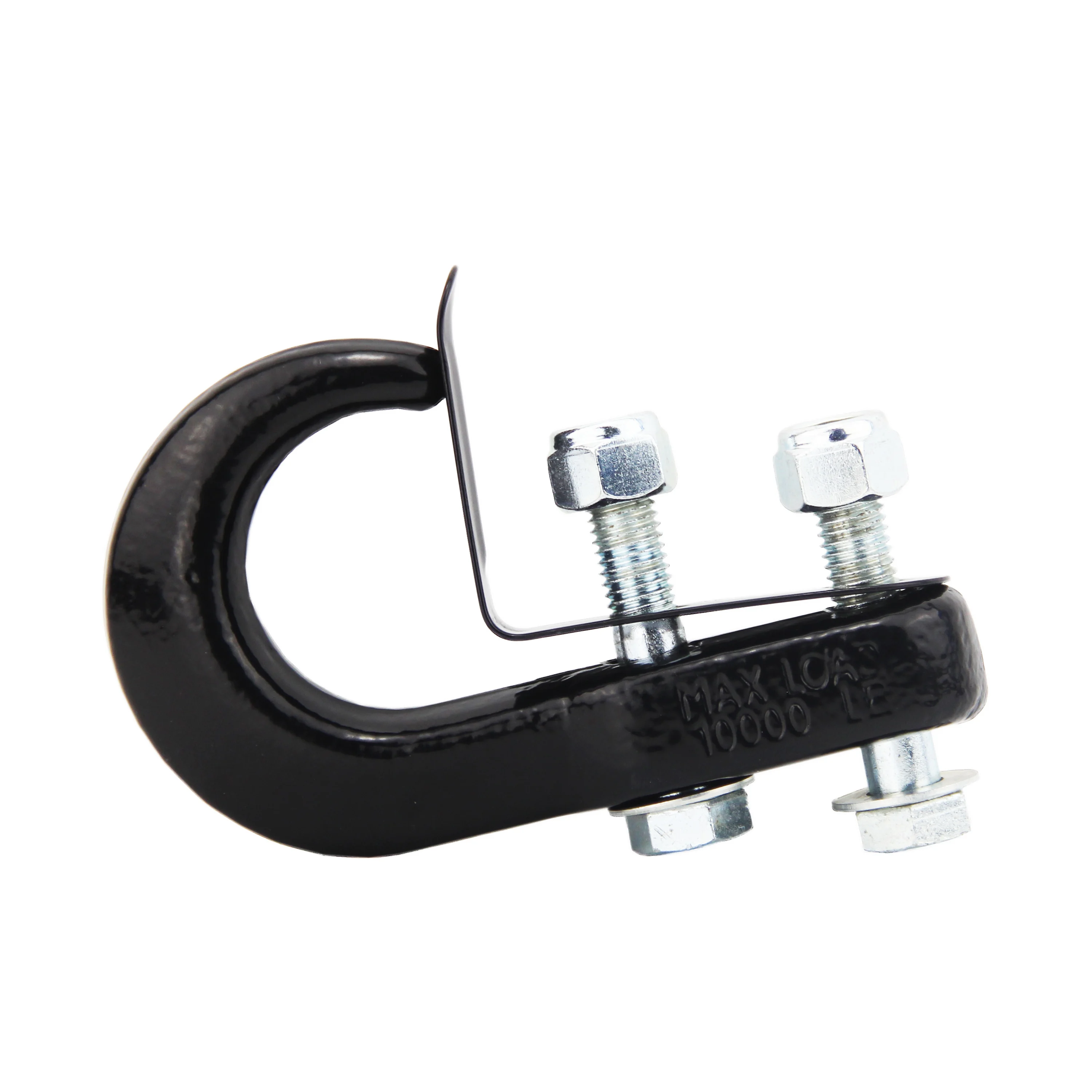 Универсальный кованый тягач для тягача, передний бампер с черным буксировочным крюком, грузовик для автомобиля