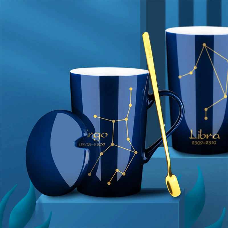 China Exquisite Wholesale Supplier Personalized Customization Logo Modern Gift Ceramic Coffee Mug Cup With Spoon