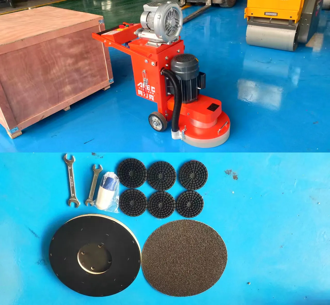 Single Phase Planetary Terrazzo Epoxy Floor Grinding Machine Concrete Grinder