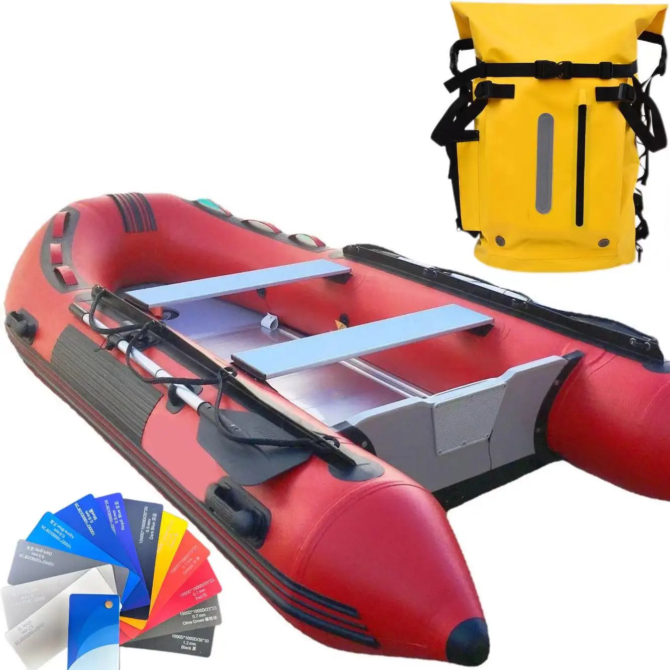 PVC waterproof bag fabric 0.9MM Thickness PVC Inflatable Boat fabric with  good air tightness for boat in stock