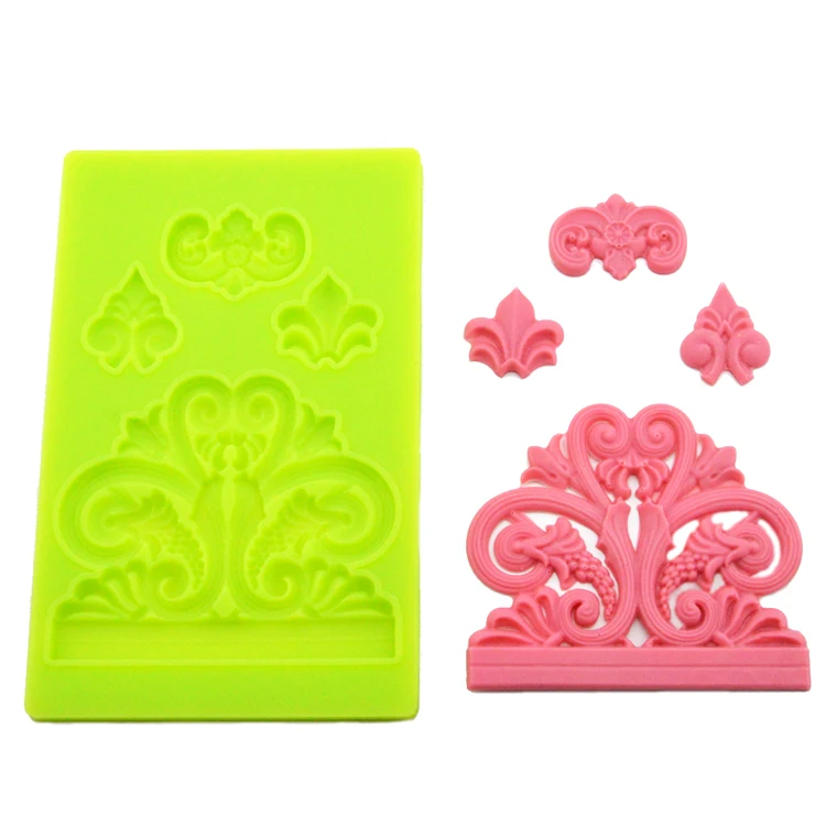 3D тиснением помады силиконовые формы торт День рождения свадебный торт украшения печать силиконовые формы Шоколадные конфеты Желе Мыло Плесень