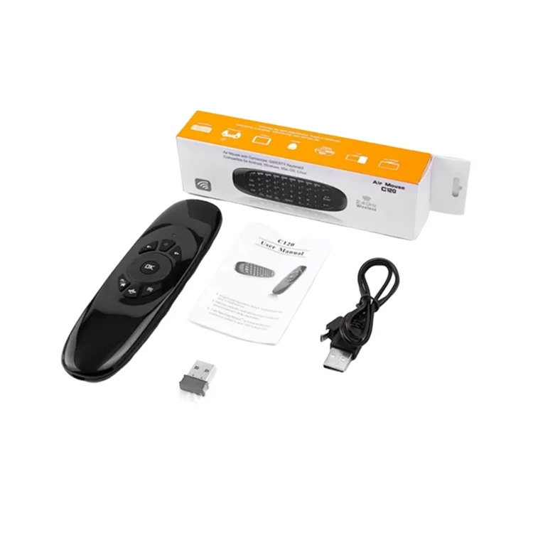 Android/ Windows /Mac OS/Linux устройств с помощью C120 воздушная мышь перезаряжаемая USB Беспроводная клавиатура универсальный пульт дистанционного