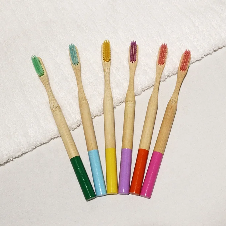 
4 Pack Manufacturer Cheap Recyclable Cepillo De Dientes Plastic Free Bamboo Biodegradable Toothbrush For Sale 