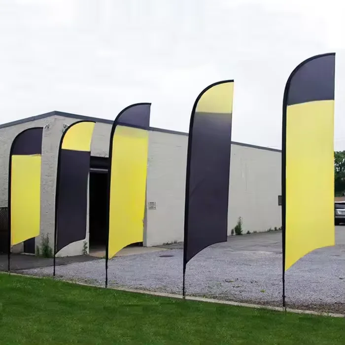 Direct Price Large Marketing Feather Flags Promotional Banners Outdoor Flying Custom Advertising Feather Beach Flags