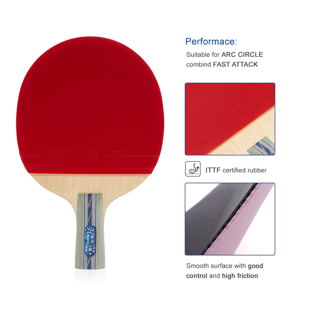 5 Star Ping Pong Paddle Original Equipment Manufacturer Process Five Star Table Tennis Bat Racket