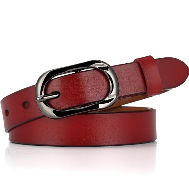 New cowhide pin buckle genuine leather belt casual fashion fine section factory wholesale fashion belt