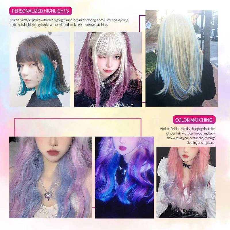 High Quality Cruelty Free Temporary Semi Permanent Dye Fluorescent UV Neon Hair Colors Private Label