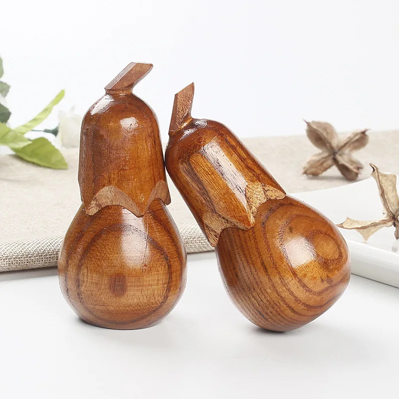 Natural Gourd Shape Wooden Toothpick Holder Box Toothpick Container Case for Toothpick Storage
