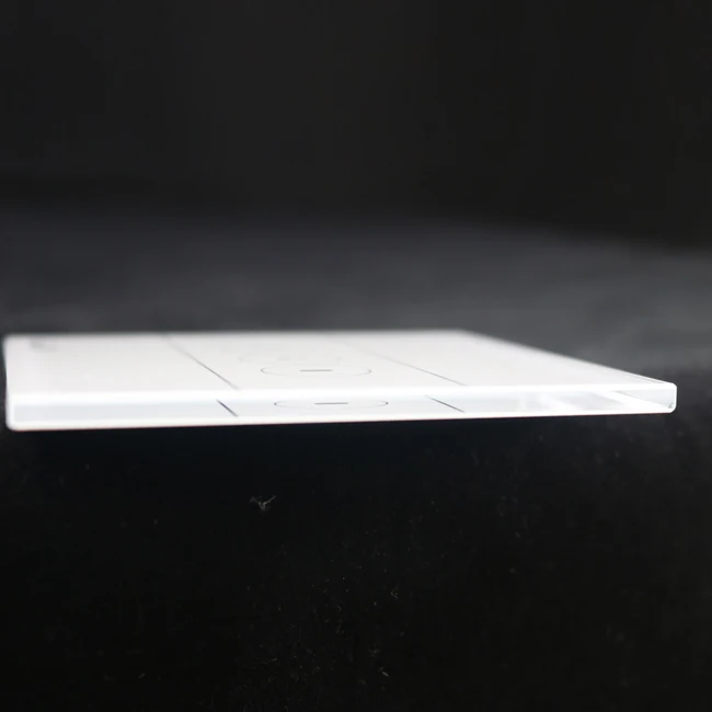 Factory customized glass panel black glass frame rectangle for wall switch socket