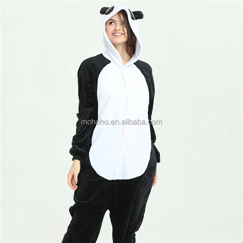 Cartoon Animal One Piece Flannel Pajamas Home Wear for Adults