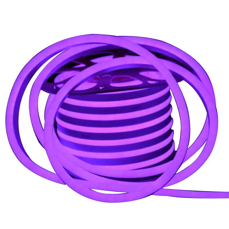 waterproof IP67 24V purple red white blue color silicon rope LED neon lights for bedroom