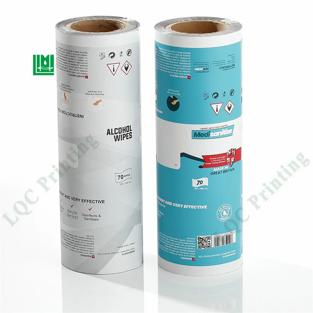 Custom food grade clear candy packaging film rolls laminated plastic for bar soap