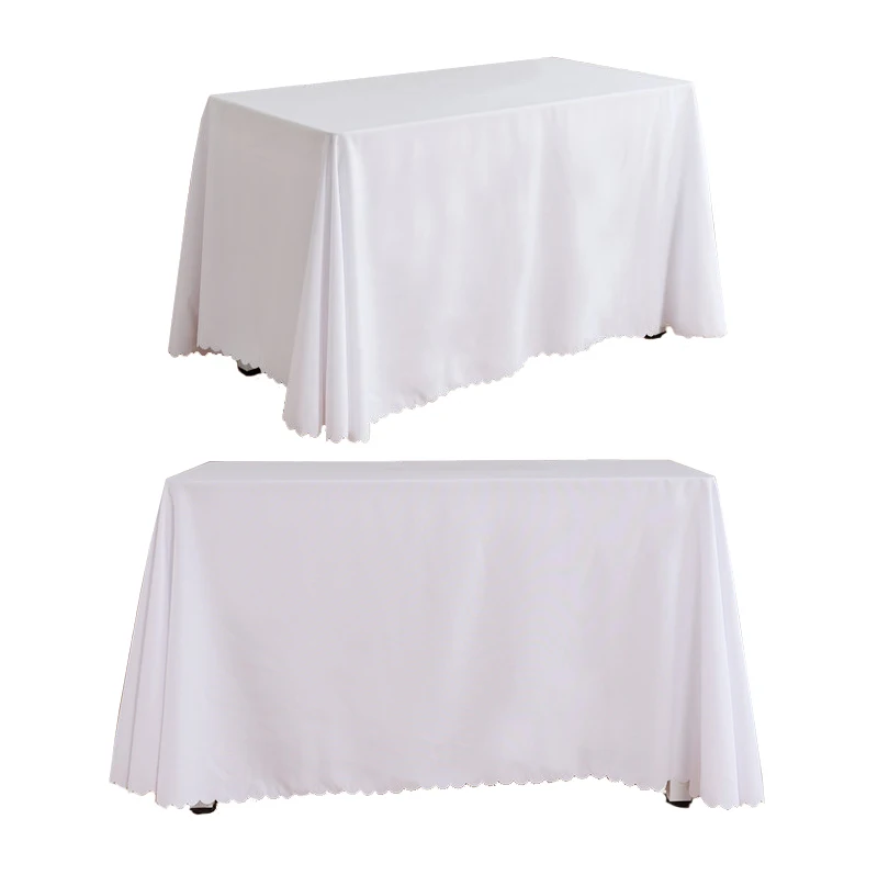 Оптовая продажа однотонная окрашенная скатерть на заказ моющаяся Свадебная Банкетная отель украшение для мероприятий 100% полиэстер скатерти