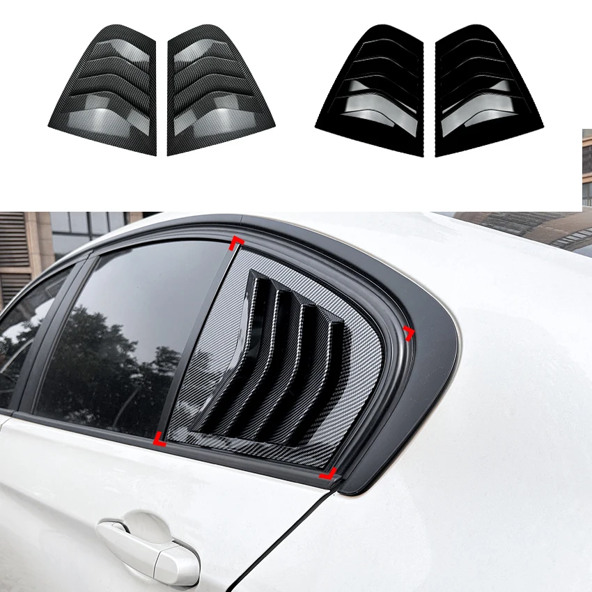 Wholesale Carbon Fiber Rear Window Louver Shutter Side Vent Cover Trim For BMW F30 320i 325i 330i
