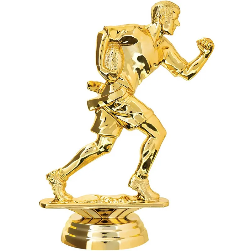 China Manufacture Cheap Wholesale Running Trophies Custom Metal Gold Award Marathon Running Trophy