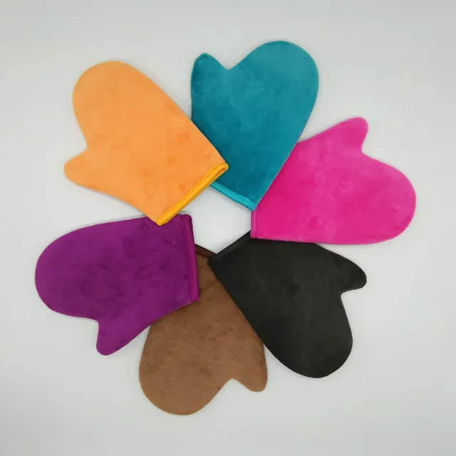 2022 Amazon Full Print Skin Care Soft Velvet Double Side Self Tanning Applicator Tan Mitt