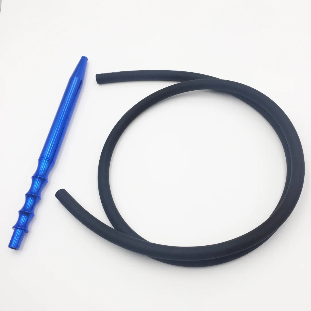 wholesale 10*16*1500 mm matte black shisha silicone hookah hose