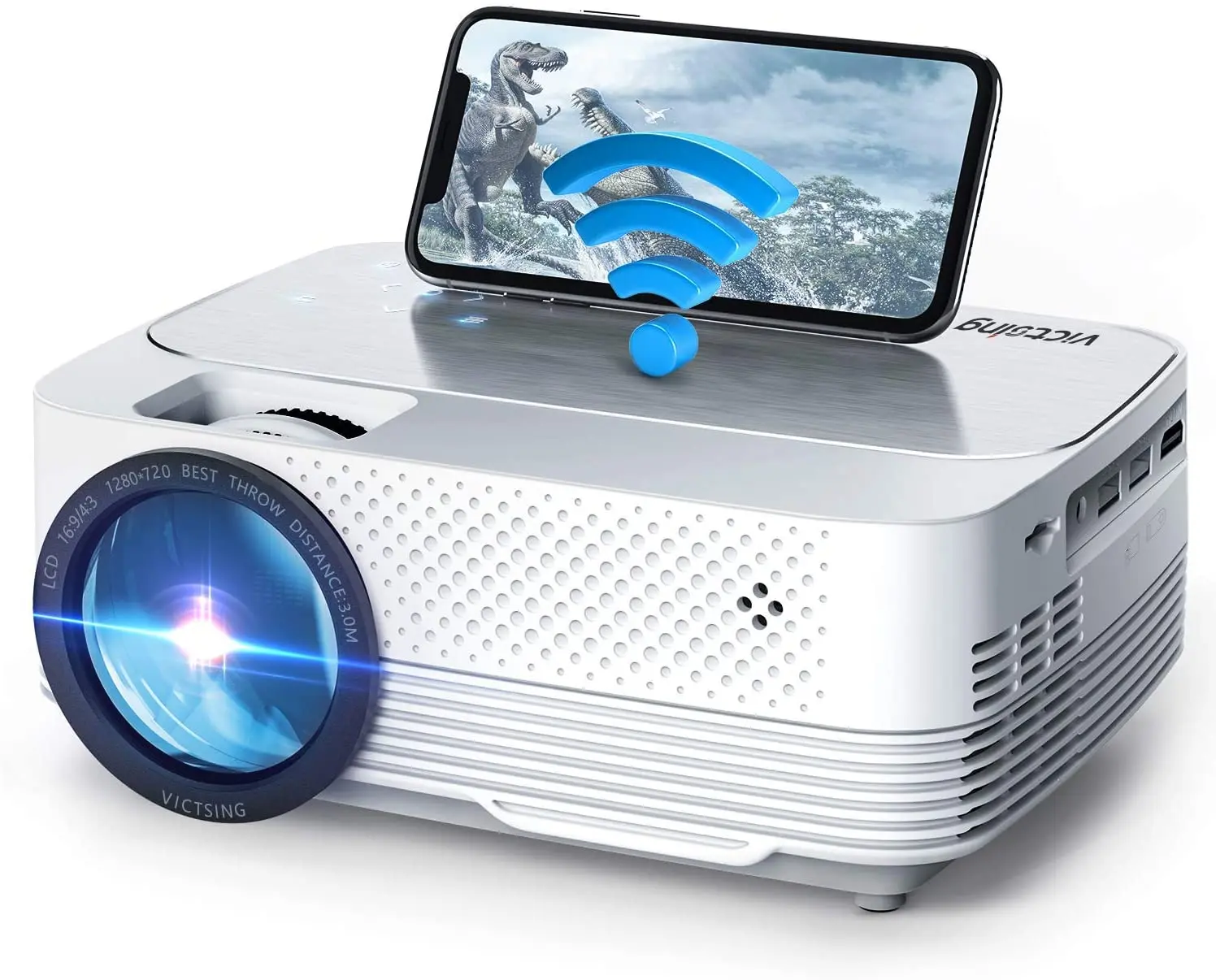 2021 Good Selling Android 8.0 system High Brightness 4000 lumens LED Projector For Home Theater Projector