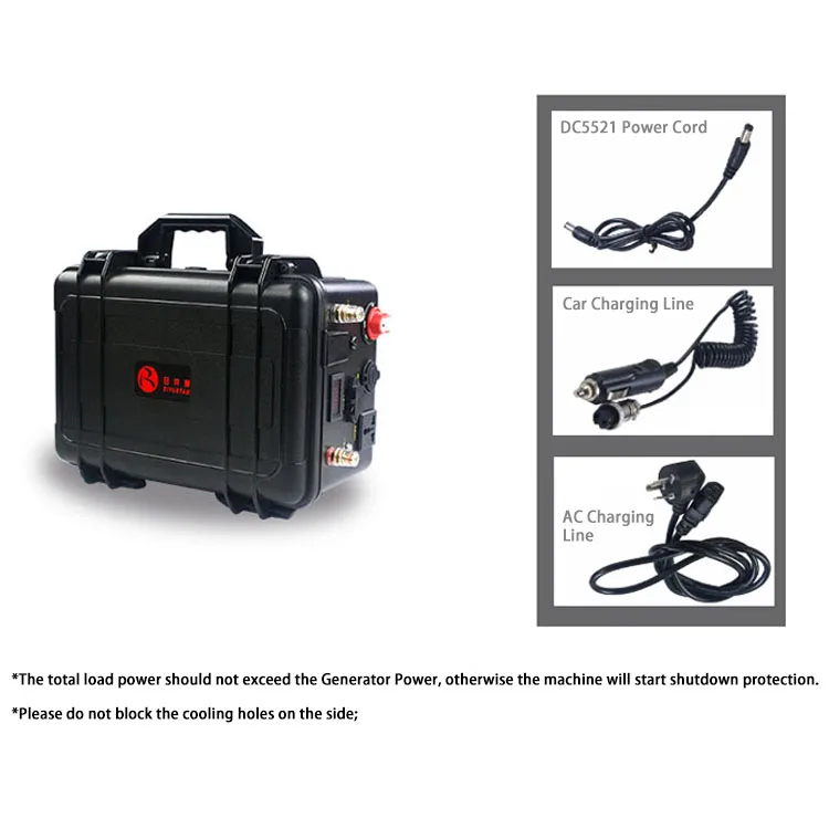 Portable Power Source 500w Power Station with Inverter power supply with 110V AC Outlet 12V USB Outputs