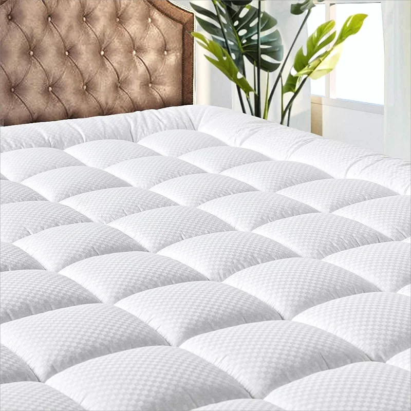 Hypoallergenic Polyester Down Alternative  Mattress Topper,Thickest Super Soft Body Support Memory Foam Like Mattress Pad