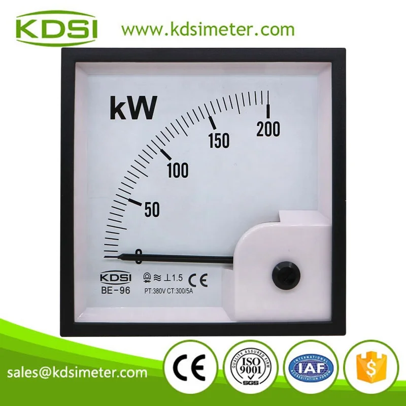 New model BE-96 3P3W 200kW 380V 300/5A analog panel watt kw panel power meter