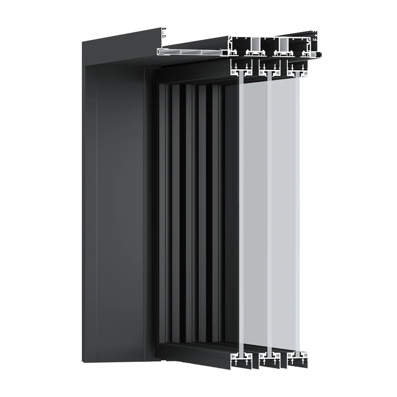 European Standard black Aluminum extrusion aluminium profile with full set of accessories for doors and windows