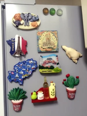 Wholesale Custom Logo 3D Resin Tourism Souvenirs City Custom Refrigerator sticker souvenir home decoration resin fridge magnet