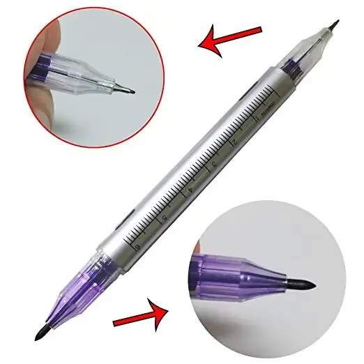 CE Certified White Ink Skin Marker Pen Disposable Surgical Tattoo for Microblading round Shape Permanent Feature Medical Use