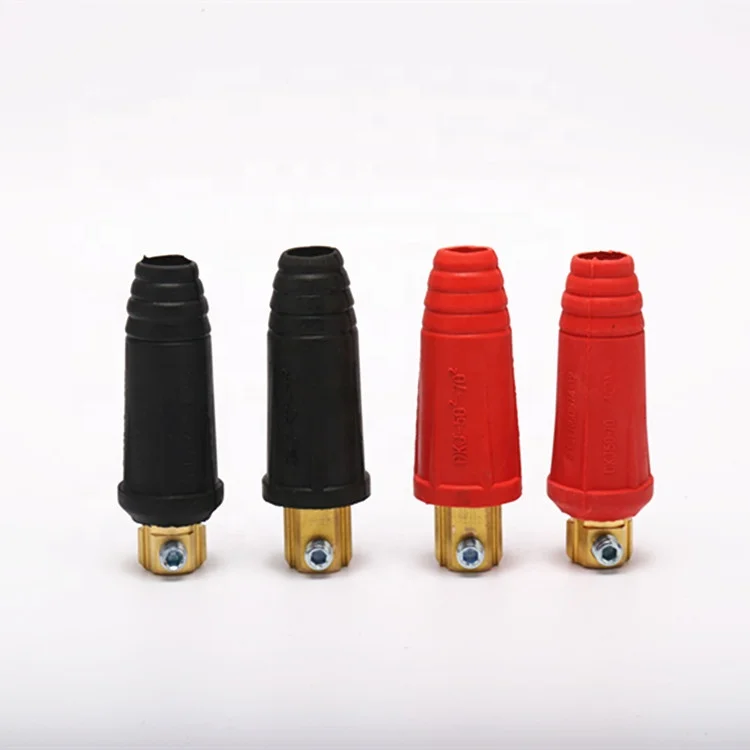 Red and Black CE RoHS Certificate Euro Type Welding Cable Joint DKL50-70