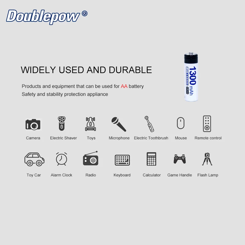 Китайская заводская цена, перезаряжаемые батареи 1,2 в 1300 мАч aa ni mh для электрических игрушек