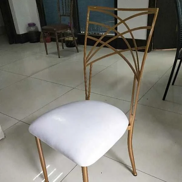 Chameleon chair made of iron frame with white cushion for event party rentals