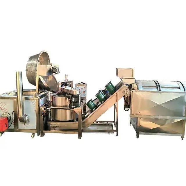 Fried peanuts Spring rolls cassava chips onion rings snacks chin chin frying machine Automatic stirring frying machine price