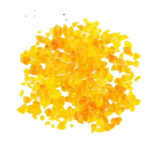 Crushed Orange glass chips for terrazzo floor