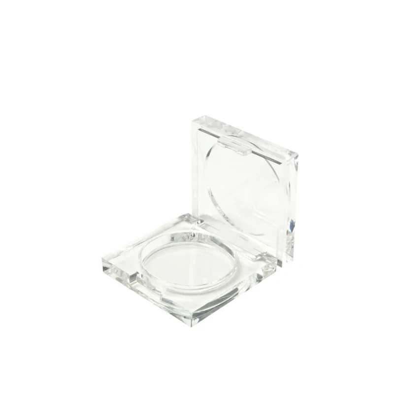3g 1 color square transparent eyeshadow case in stock 1 color powder case