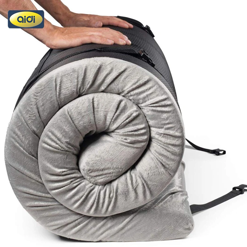 Outdoor Comfortable Roll Up 2Inch Car Mattress Pad Travel Mat Sleeping Camping High Density Foam Mattress Pad