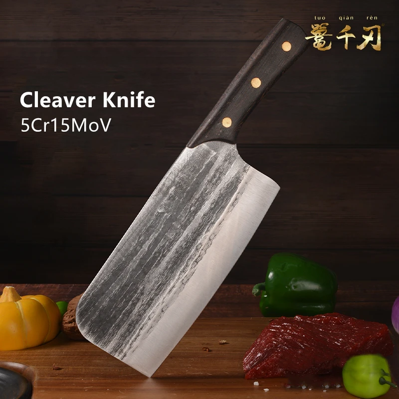 Traditional meat cleaver knife butcher Big Size Wooden Handle Cutting chopping sharp Durable Chopper Knife