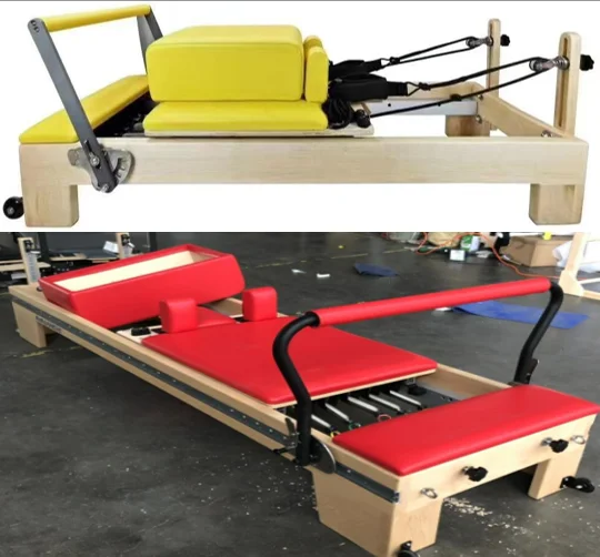 
 Титановый профессиональный коммерческий складной йога пилатес студия фитнес реформер полутрапециевидный  