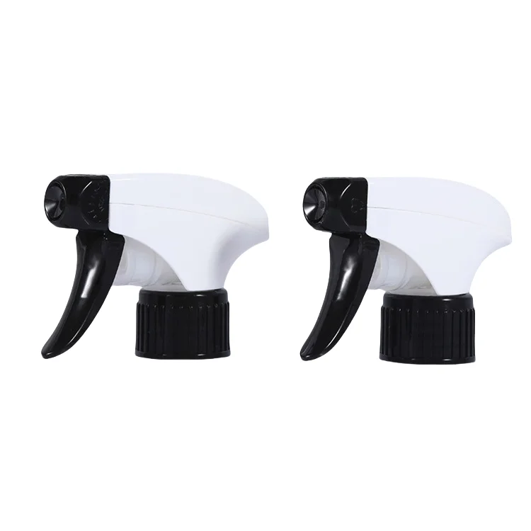 OEM eco friendly recycled all plastic trigger sprayer 28mm black and white trigger sprayer