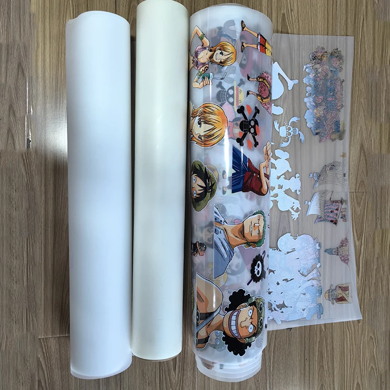 MOREINK Luminous dtf film roll 60cm A3 sheet cutter A4 hot peel PET film dtf  roll for dtf printer heat transfer printing