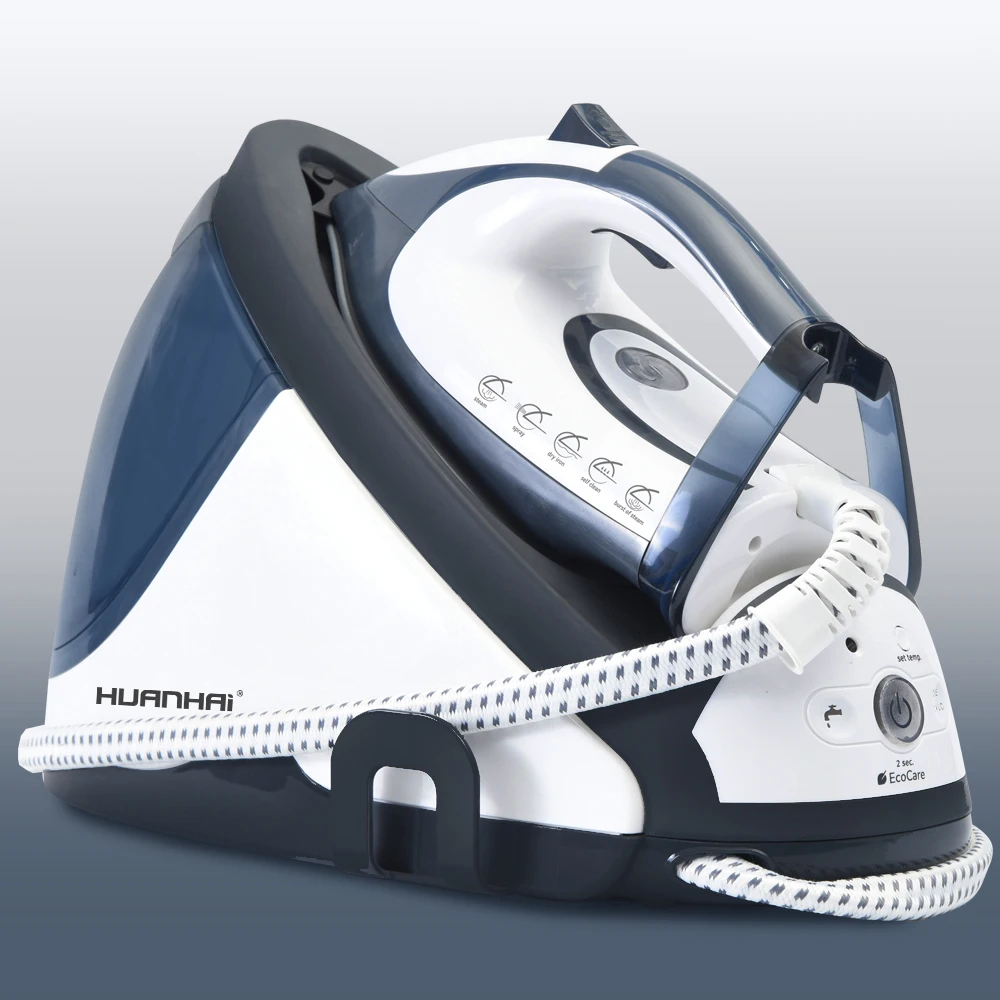 Huanhai Steamer Ironing for Clothes with Ceramic Soleplate Generator Iron Vertical Electric Steam Press Iron Station