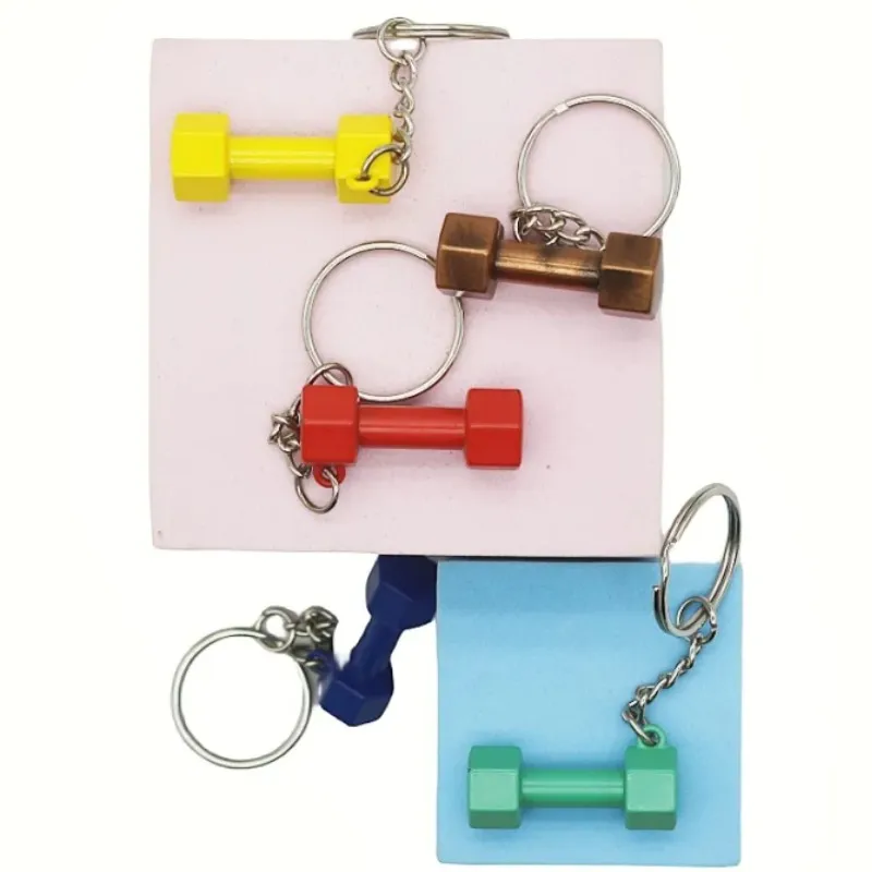 Wsnbwye dumbbell workout adjustable dumbbell pair Anime Sublimation DIY CHAVEIRO metal gym dumbbell keychains