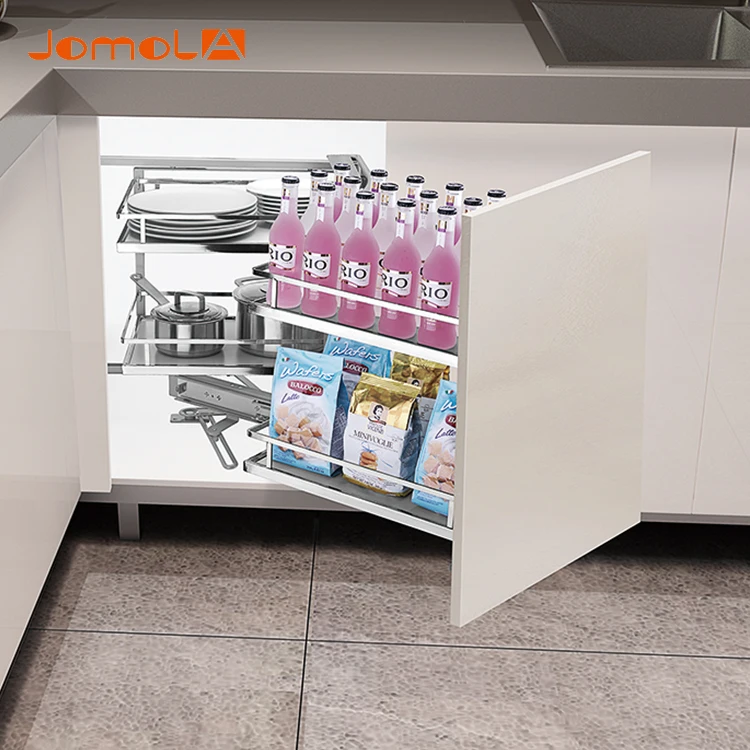 OEM Factory kitchen cabinet accessories magic corner drawer basket