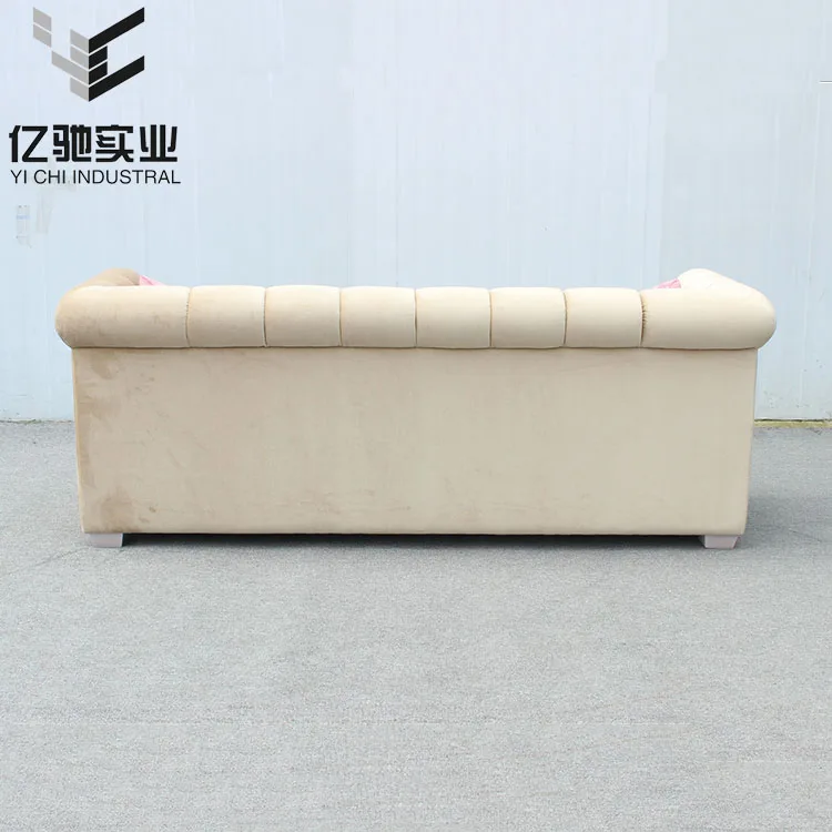
Shanghai YiChi imports birch premium velvet hotel bedroom sofa 