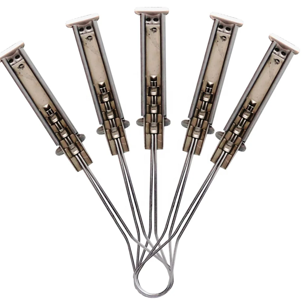 Factory wholesale telecom ftth fiber optic cable stainless steel / aluminum drop wire clamp