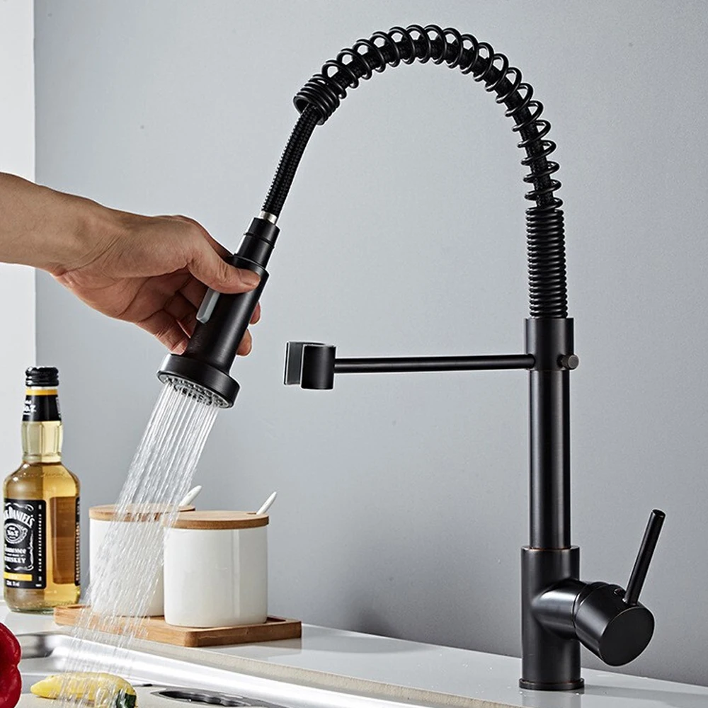 Custom Hot Sale Kitchen Mixer High Quality Stainless Steel Pull Down Kitchen Water Tap Faucet
