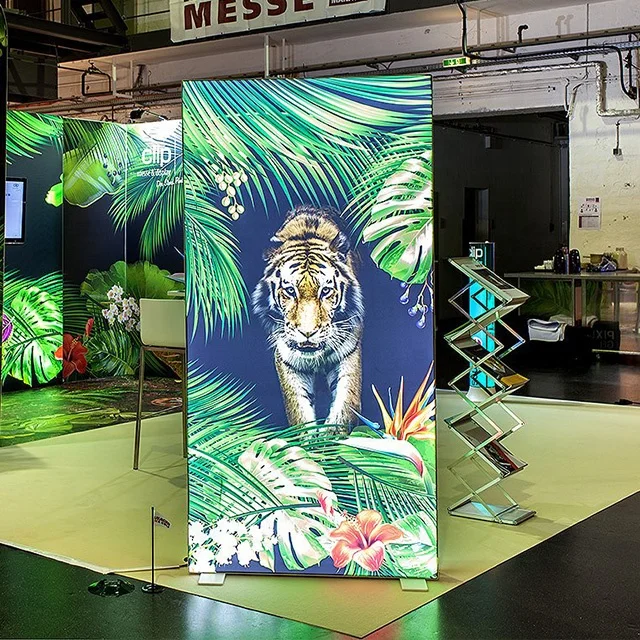 Wholesale LightBox Wall Backdrop Stand Advertising Sign Logo Board Frameless Aluminum Profile Backlit Display Photo Light Box