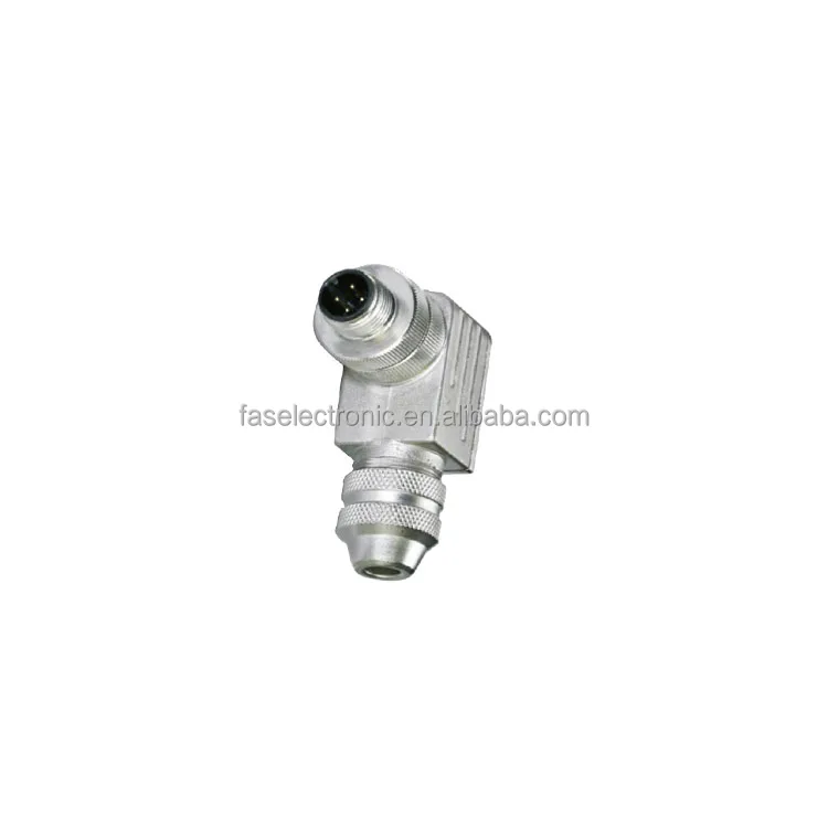 industrial m12 connector 4 pin a code shielded cable rs485 with cover