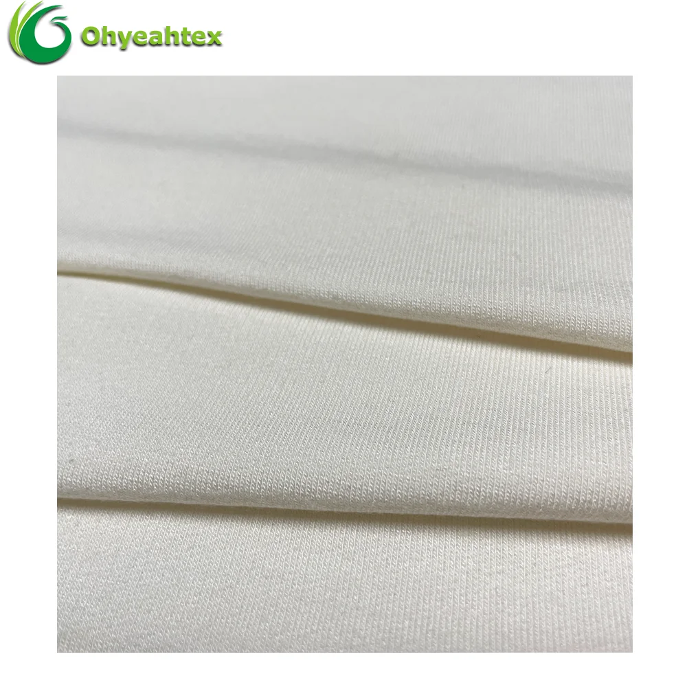Anti Pill Comfortable Knitted Bamboo Polyester Spandex Fleece Jersey Fabric For Lining