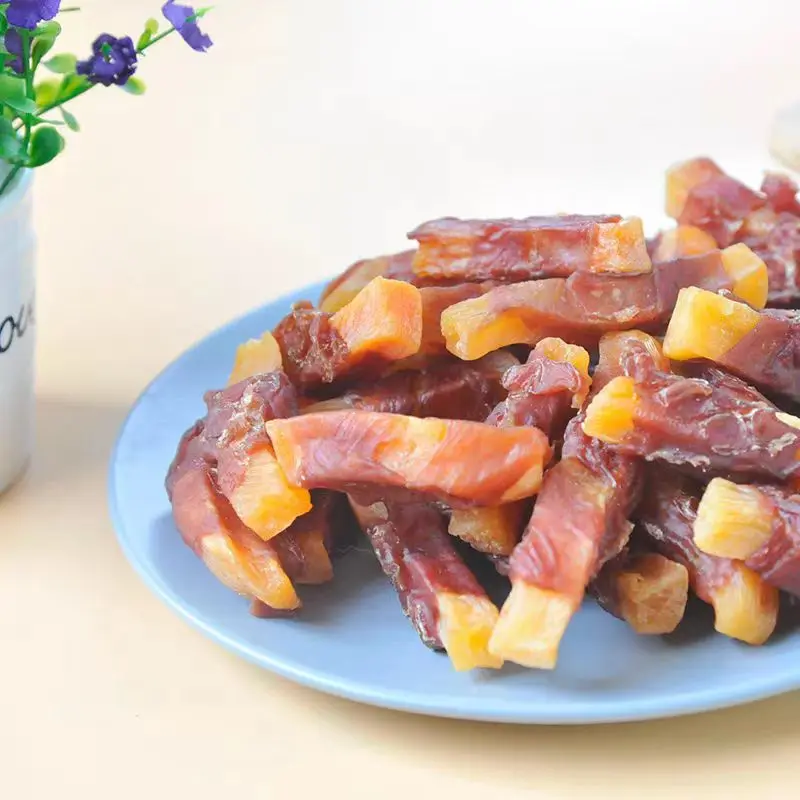 Factory OEM dog grinding teeth cleaning and calcium filling teeth stick biscuits pet snacks