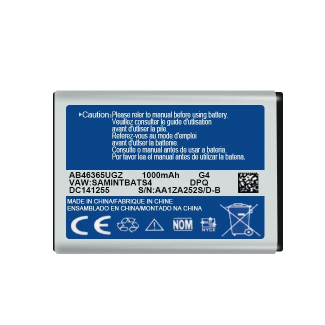  Аксессуары для мобильных телефонов oem ab46365ugz 1000 мАч двойная защита samsung